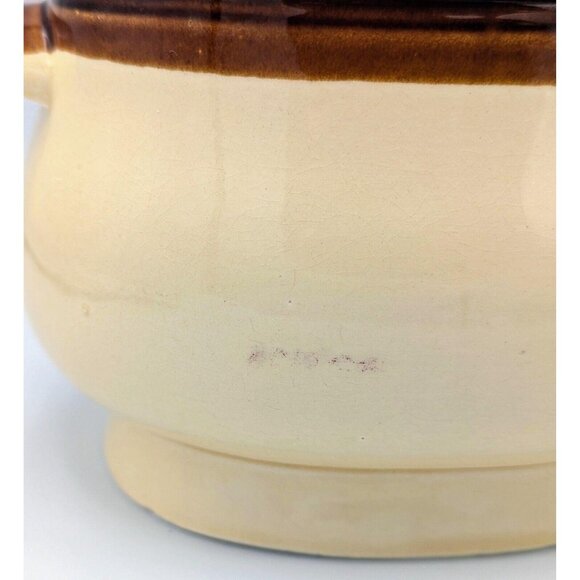 Vintage Ceramic Soup Tureen Brown Wheat Design - Picture 3 of 7
